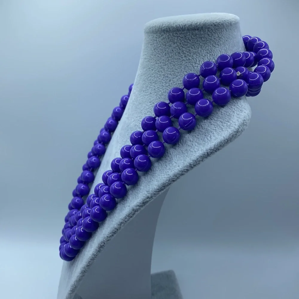 Long Purple Costume Necklace